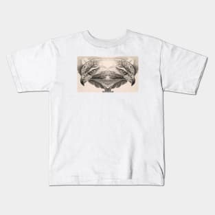 Double hawk sepia Kids T-Shirt